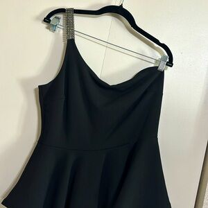black peplum top stretch’s